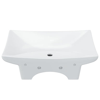 Luxury Ceramic Basin Rectangular with Overflow & Faucet Hole