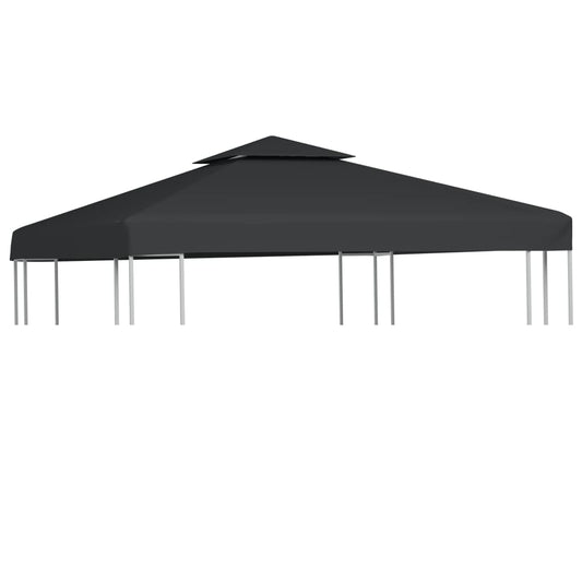 Gazebo Cover Canopy Replacement 310 g / m² Dark Grey 3 x 3 m