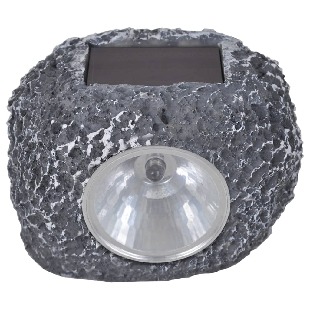 Outdoor Solar Powered LED Spotlight Stone Shape 12 pcs