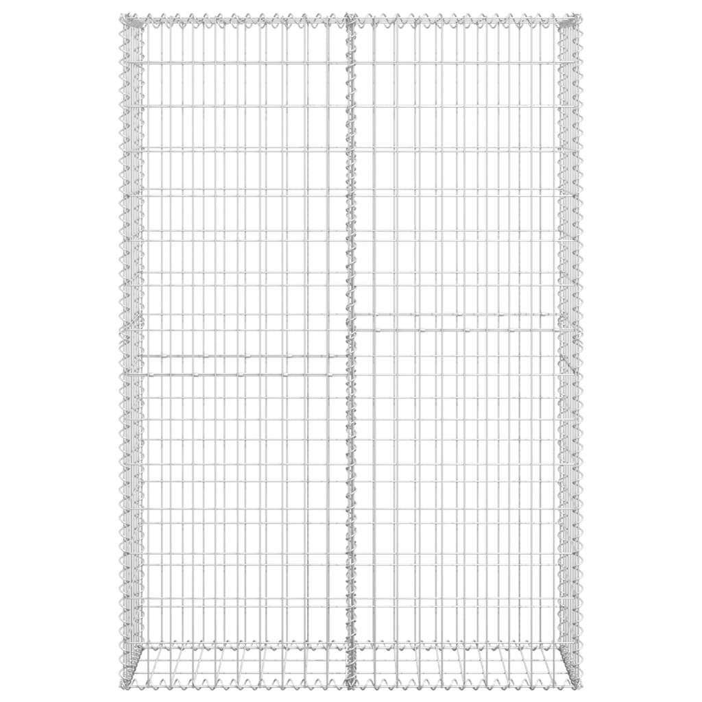 Gabion Basket with Lids Galvanised Wire 150 x 100 x 30 cm