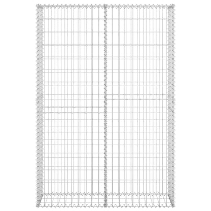 Gabion Basket with Lids Galvanised Wire 150 x 100 x 30 cm