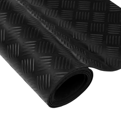 Rubber Floor Mat Anti-Slip 2 x 1 m Checker Plate