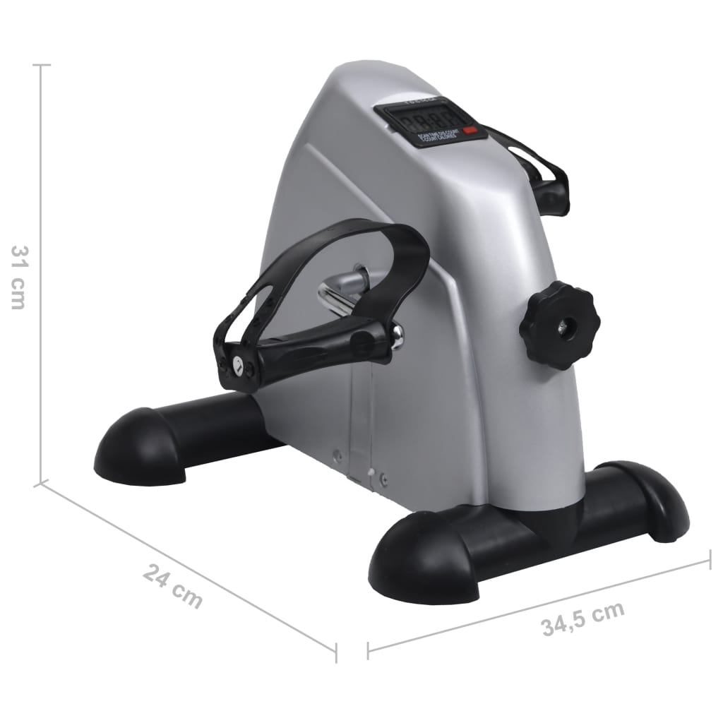 Silver Mini Exercise Bike with Plastic Flywheel