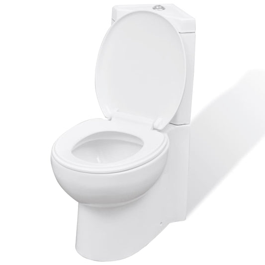 WC Ceramic Toilet Bathroom Corner Toilet White