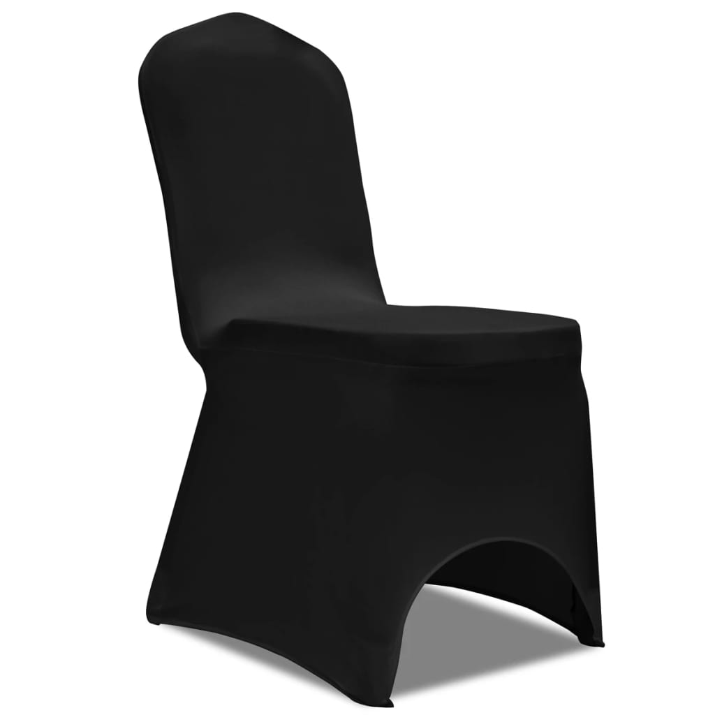 Chair Cover Stretch Black 6 pcs