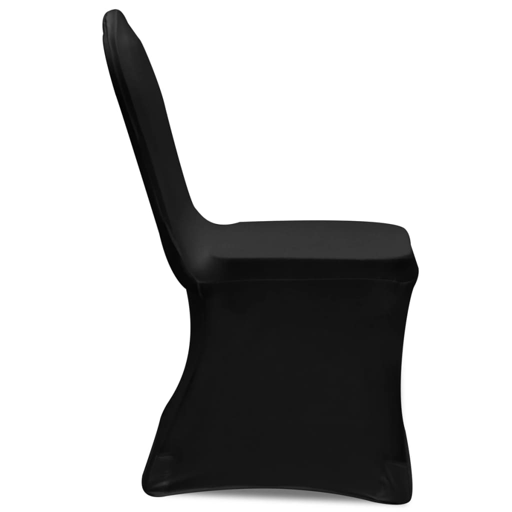 Chair Cover Stretch Black 6 pcs