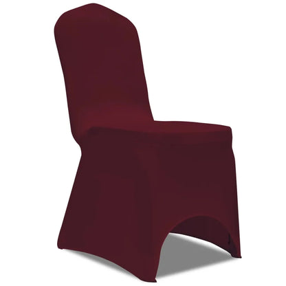 Chair Cover Stretch Burgundy 6 pcs