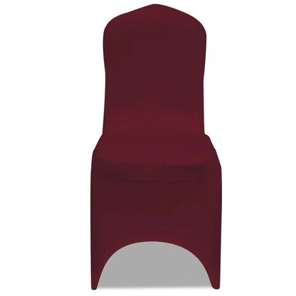 Chair Cover Stretch Burgundy 6 pcs