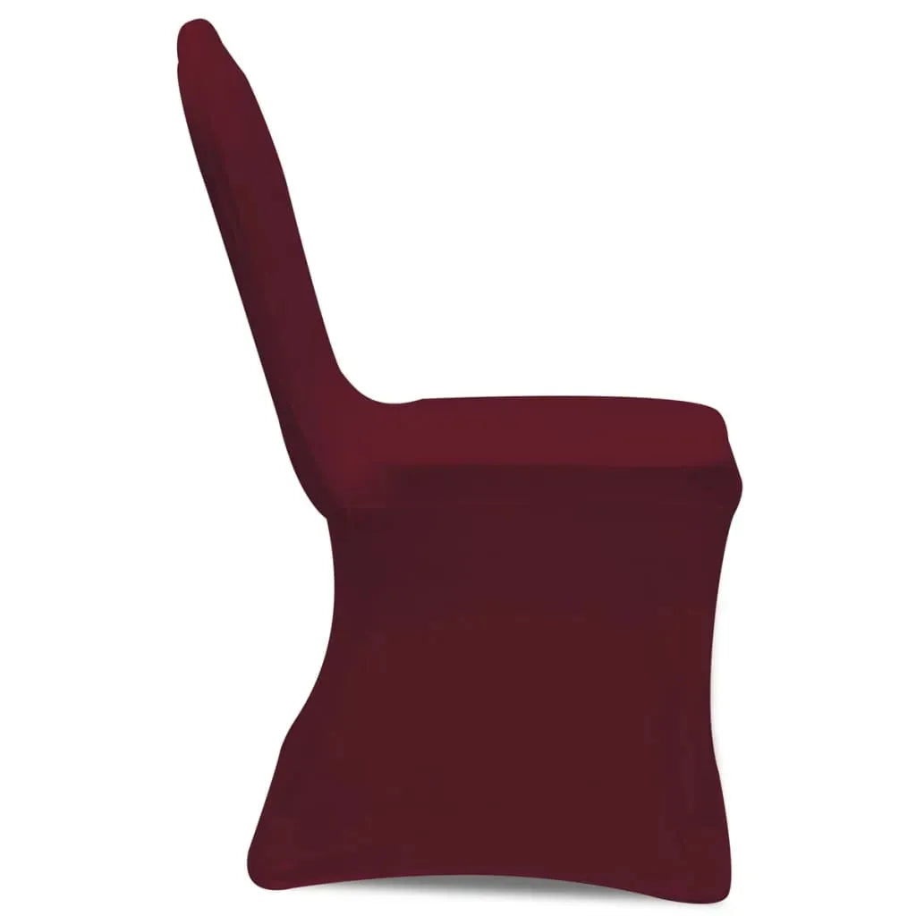 Chair Cover Stretch Burgundy 6 pcs