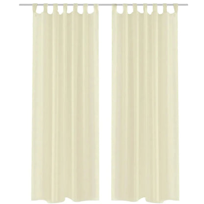 Cream Sheer Curtain 140 x 245 cm 2 pcs