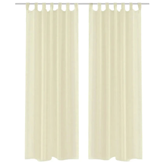 Cream Sheer Curtain 140 x 245 cm 2 pcs