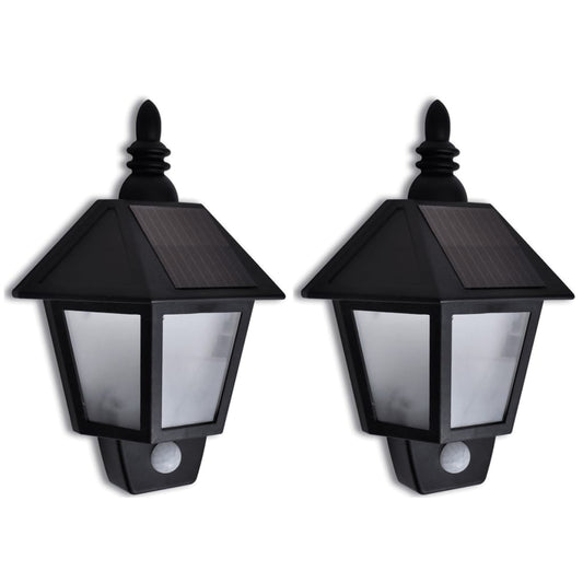 Solar Wall Lamp with Motion Sensor 2 pcs