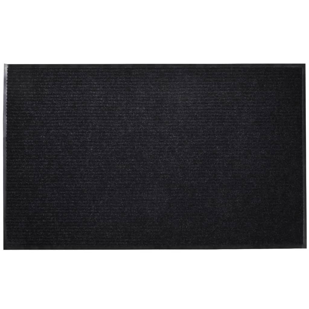 Door Mat 90 x 60 cm Black PVC