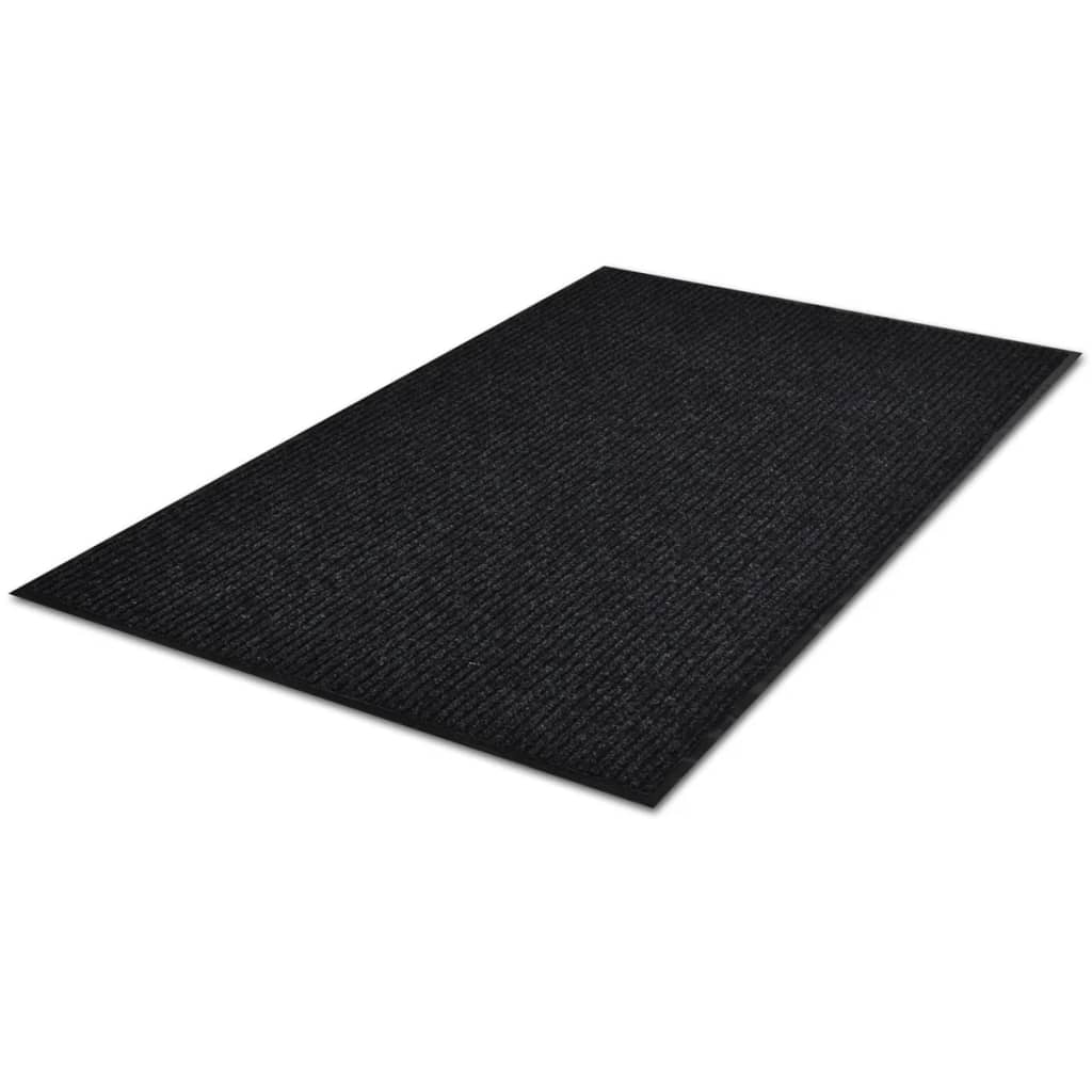 Door Mat 90 x 60 cm Black PVC