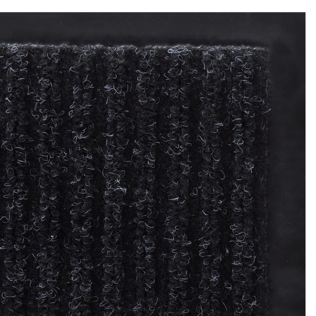 Door Mat 90 x 60 cm Black PVC