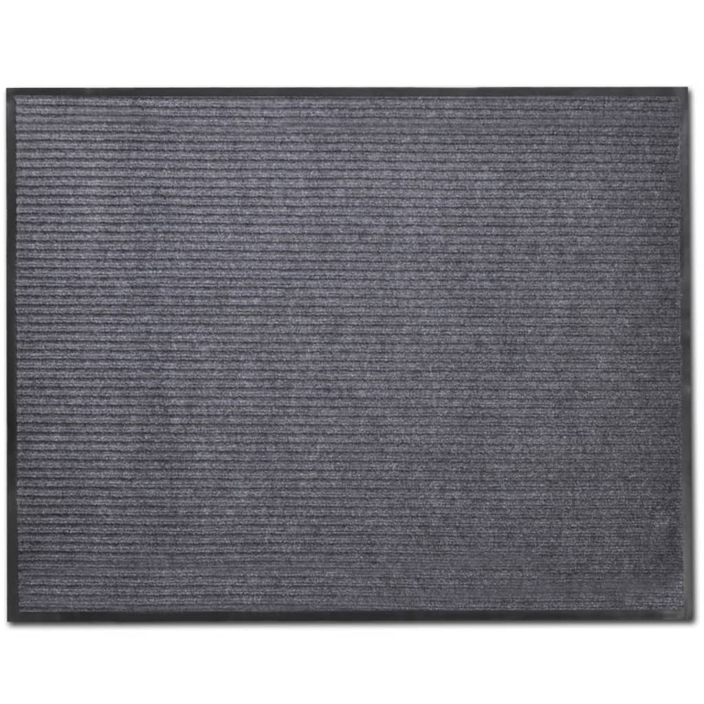 Grey PVC Door Mat 90 x 60 cm