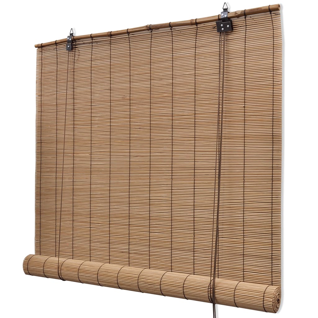 Brown Bamboo Roller Blinds 140 x 160 cm