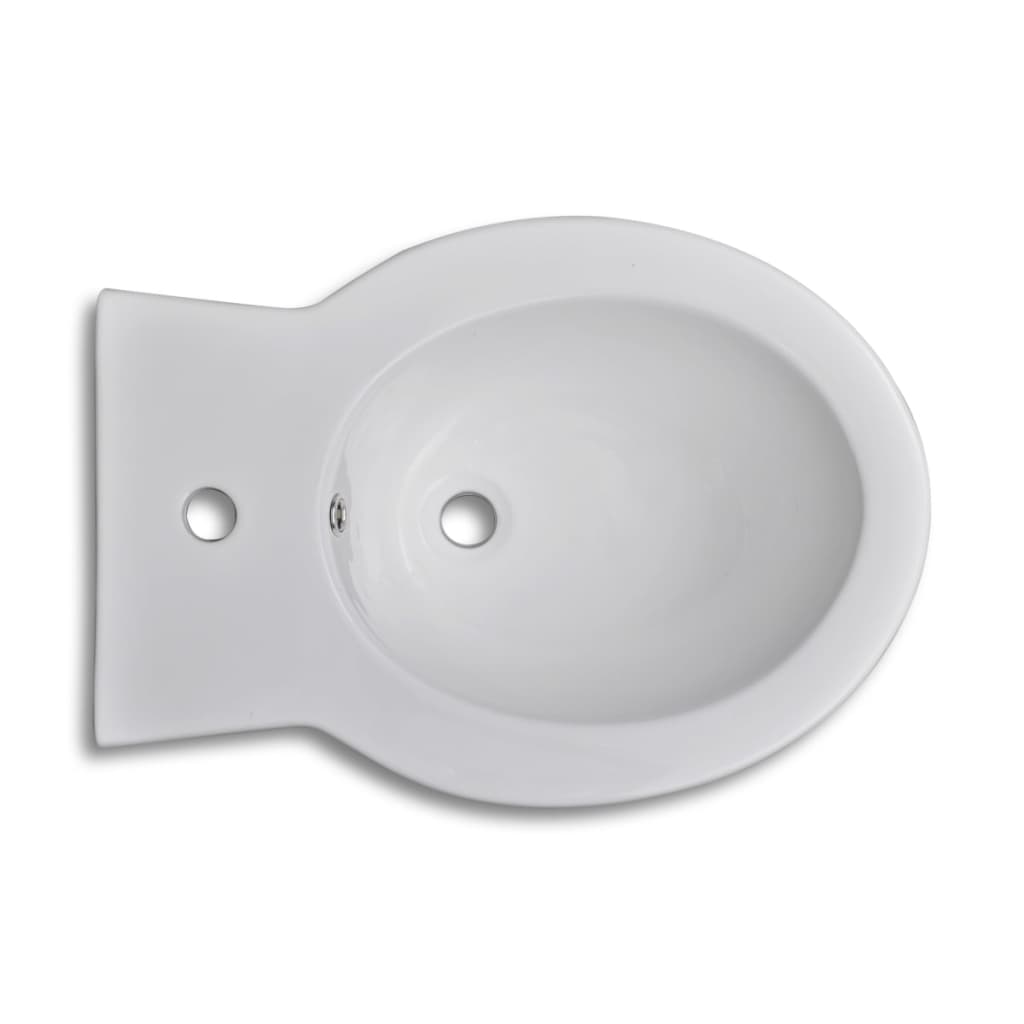 White Ceramic Toilet & Bidet Set