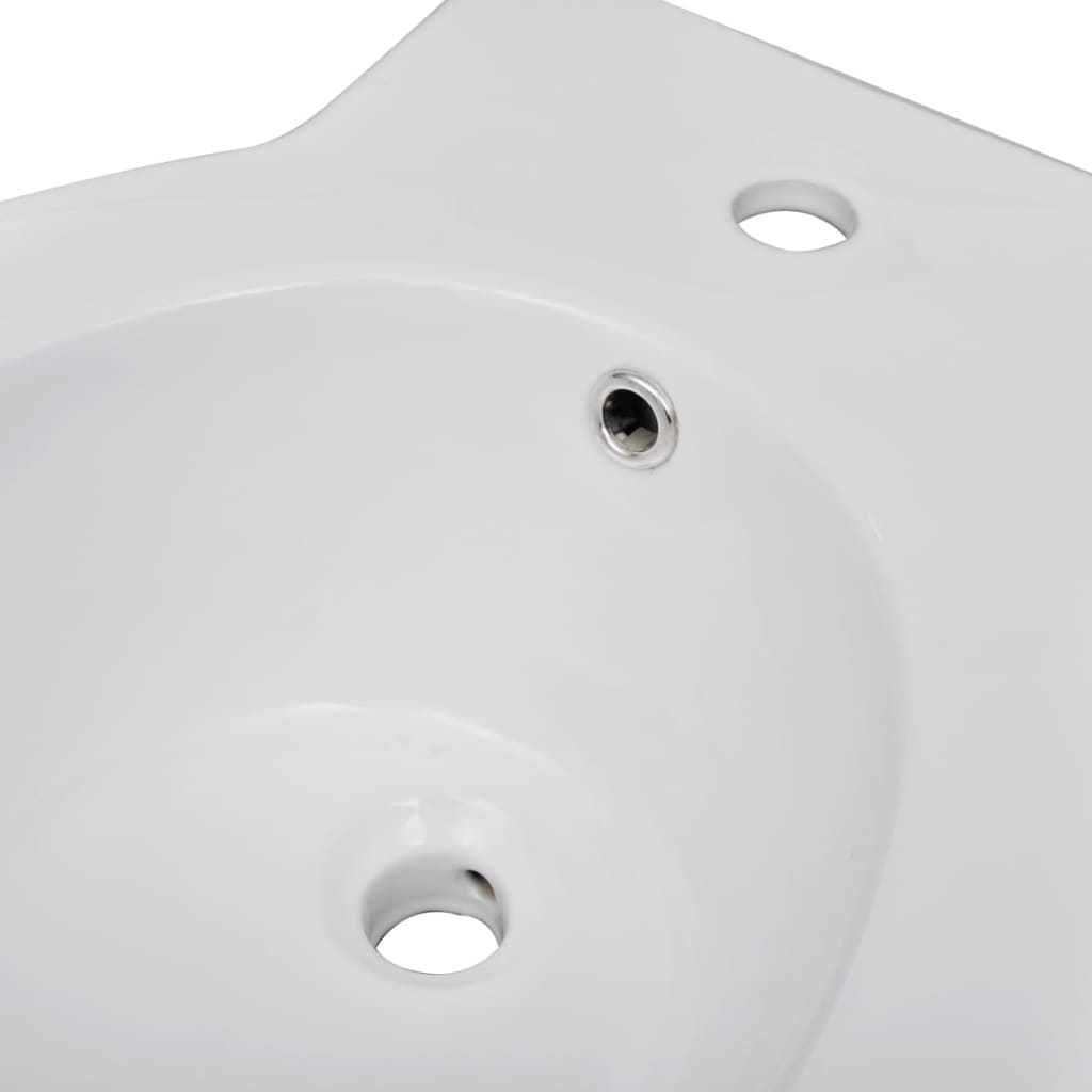 White Ceramic Toilet & Bidet Set