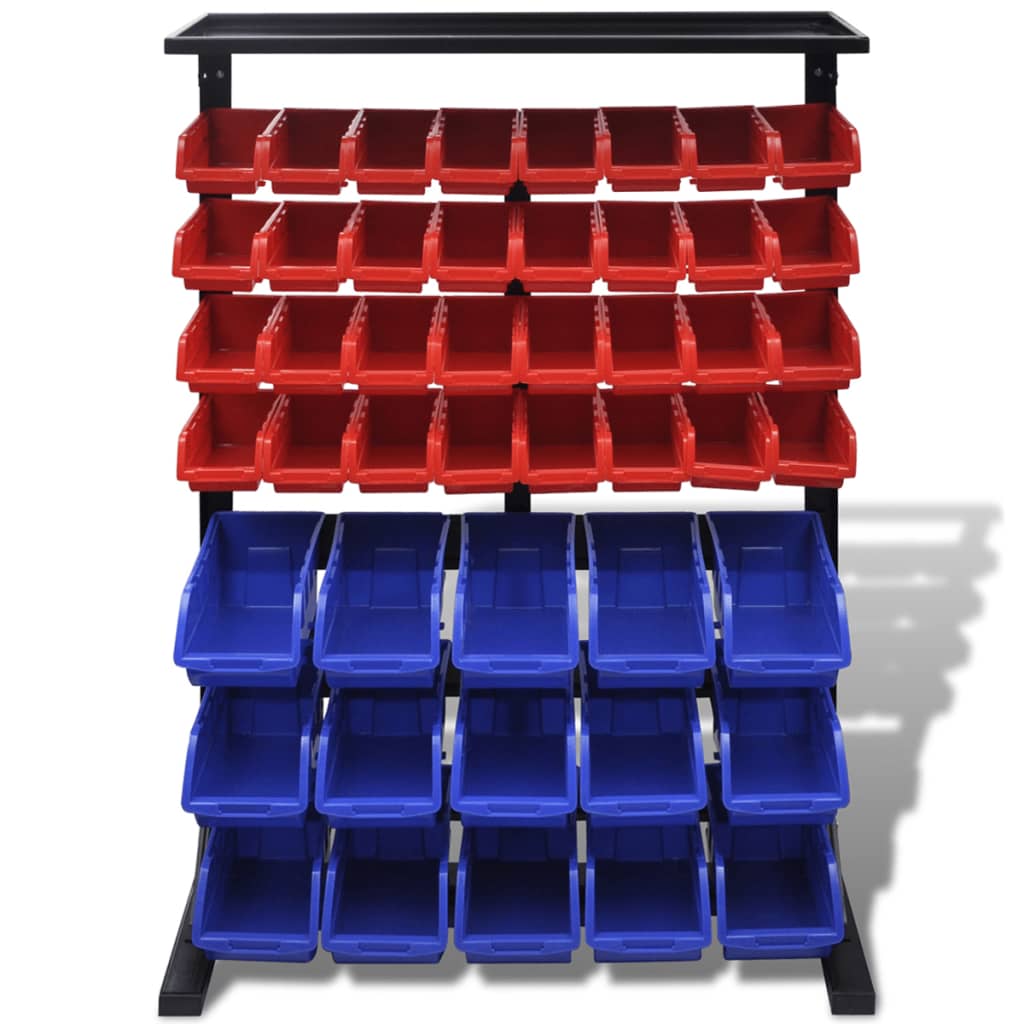 Blue & Red Garage Tool Organiser