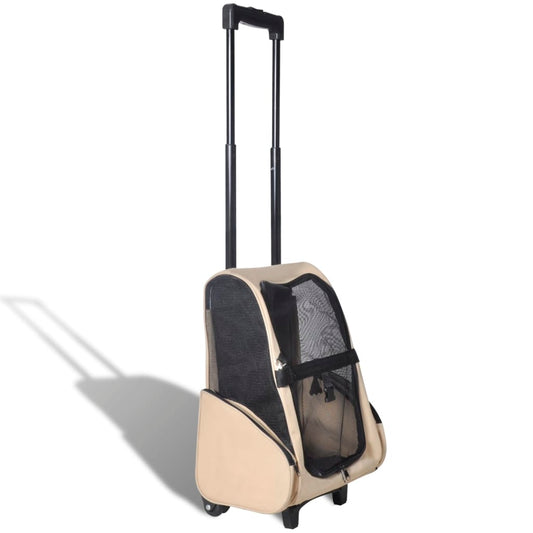 Foldable Multipurpose Pet Trolley Beige