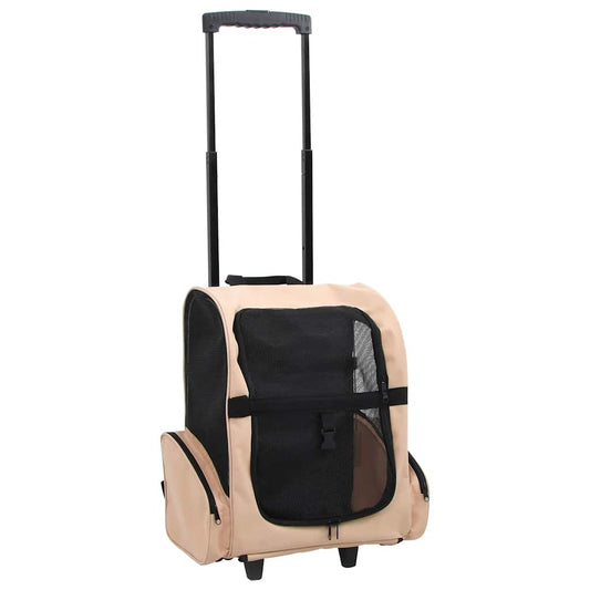 Foldable Multipurpose Pet Trolley Beige