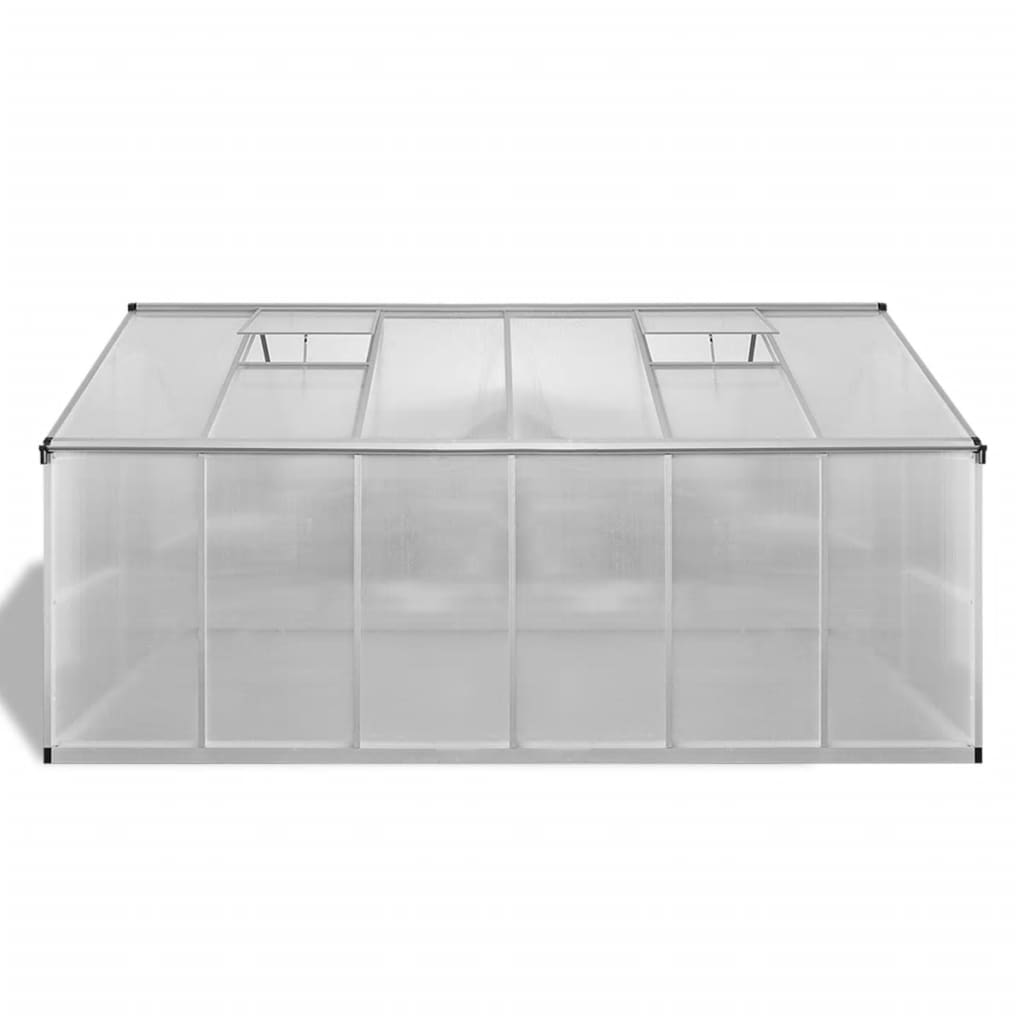 Reinforced Aluminium Greenhouse with Base Frame 9.025 m²