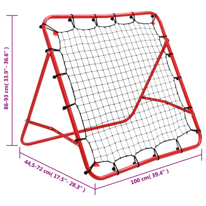 Adjustable Football Kickback Rebounder 100 x 100 cm