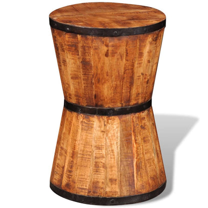 Hourglass Stool Rough Mango Wood