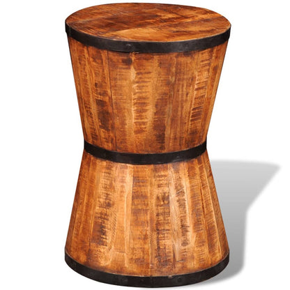 Hourglass Stool Rough Mango Wood