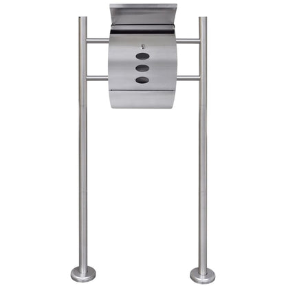 Mailbox on Stand Stainless Steel