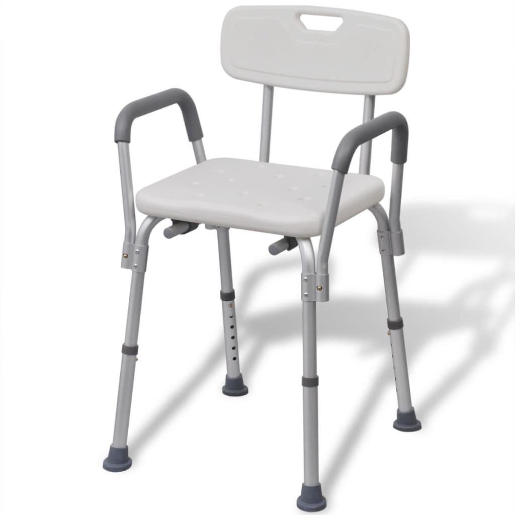 Shower Chair Aluminium White