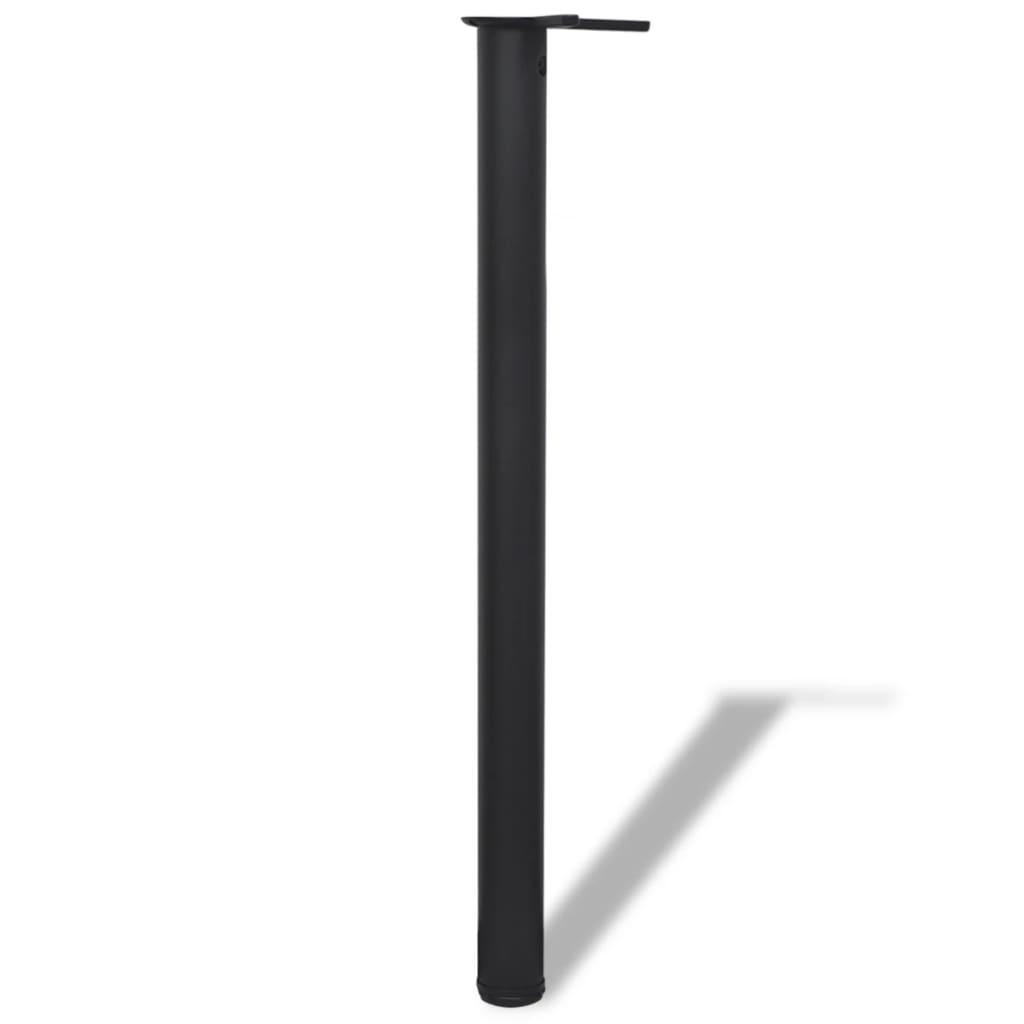 4 Height Adjustable Table Legs Black 870 mm