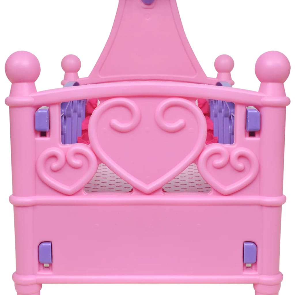 Kids'/Children's Playroom Toy Doll Bed Pink + Purple