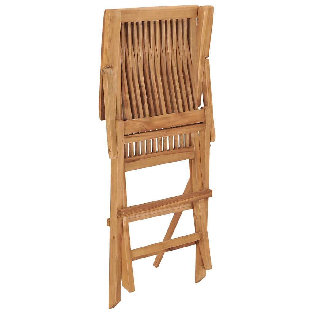 Folding Garden Chairs 2 pcs Solid Teak Wood