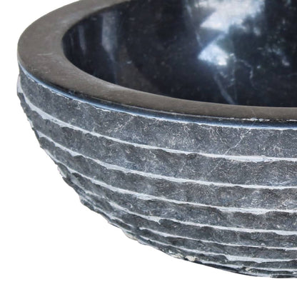 Basin Marble 40 cm Black