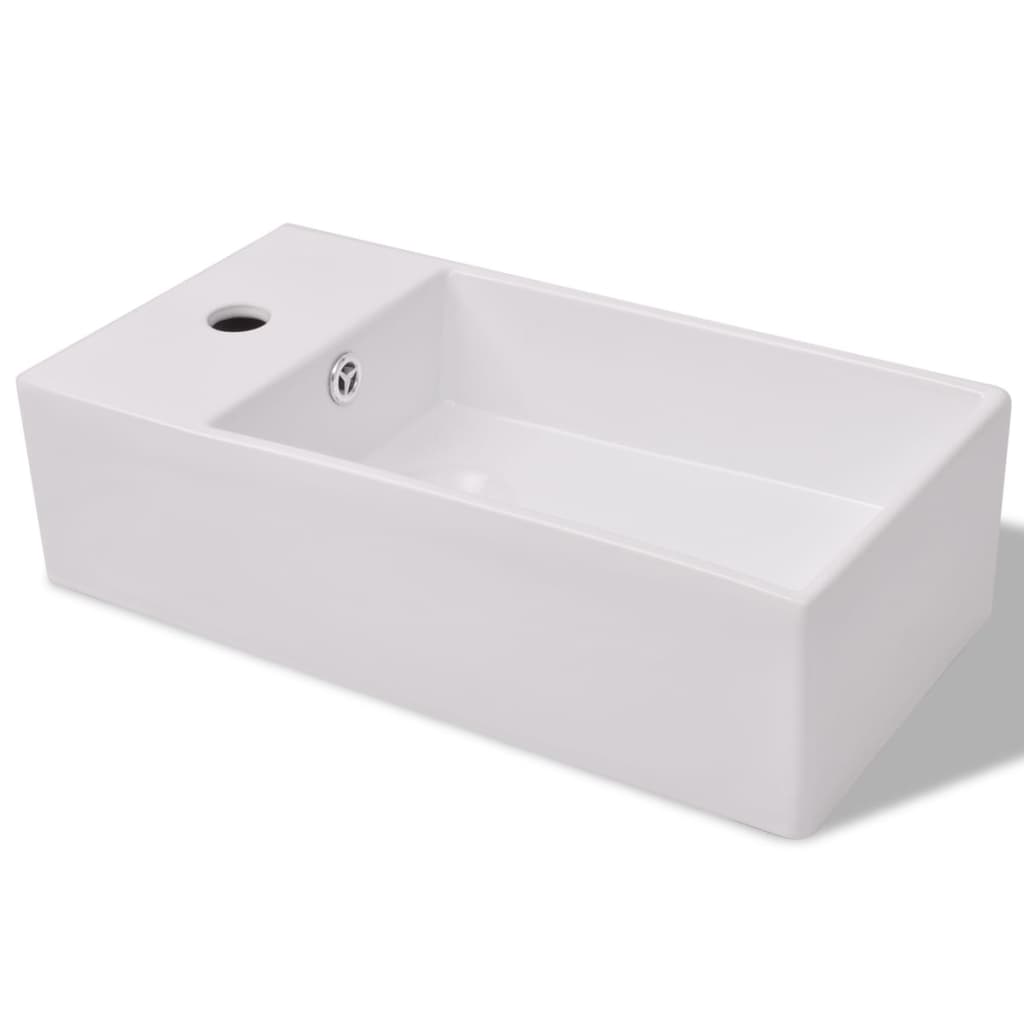 Three Piece Bathroom Furniture and Basin Set Beige