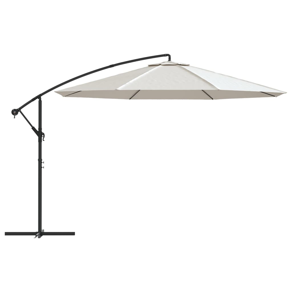 Cantilever Garden Parasol 3.5 m Sand White