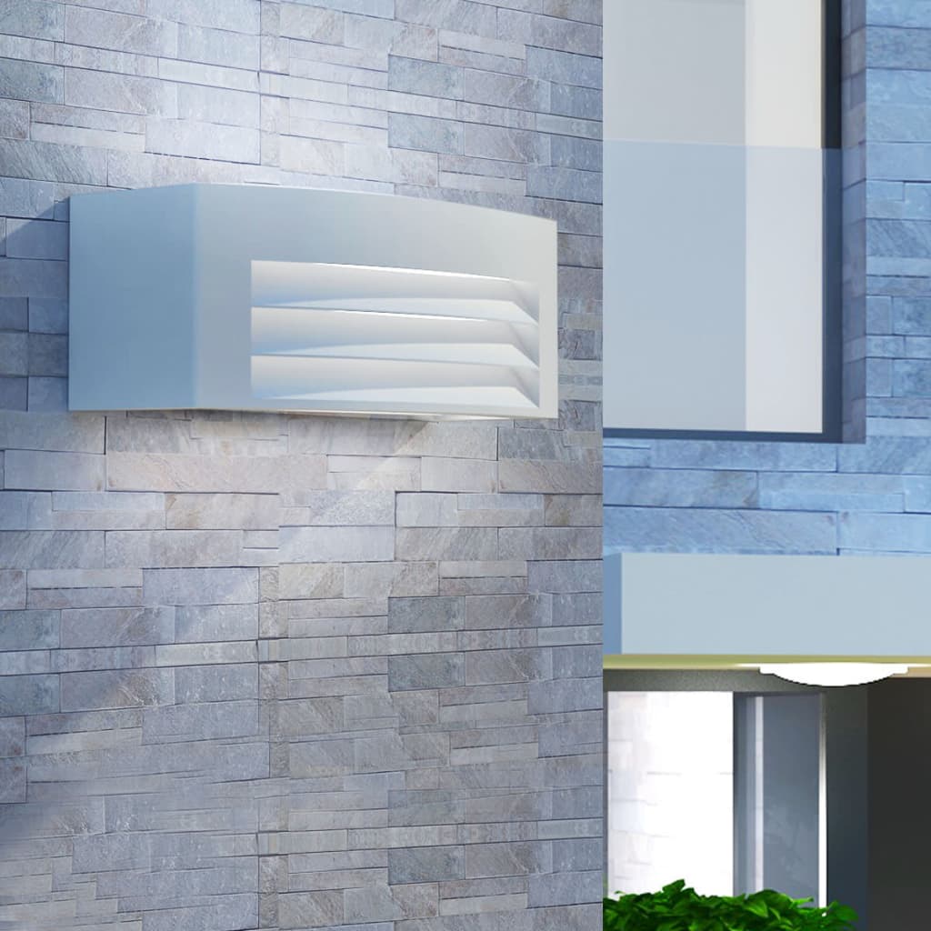 Outdoor Wall Light Grey Aluminium