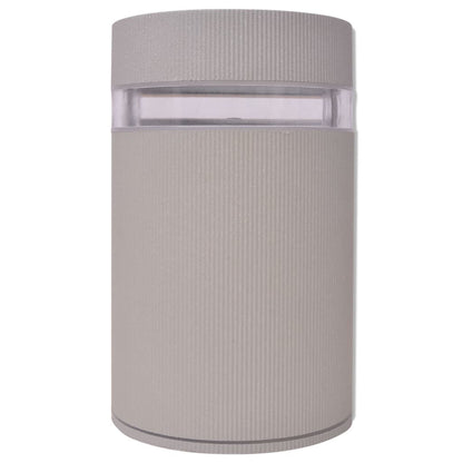 Outdoor Semi-Cylindrical Wall Sconce Grey Aluminium