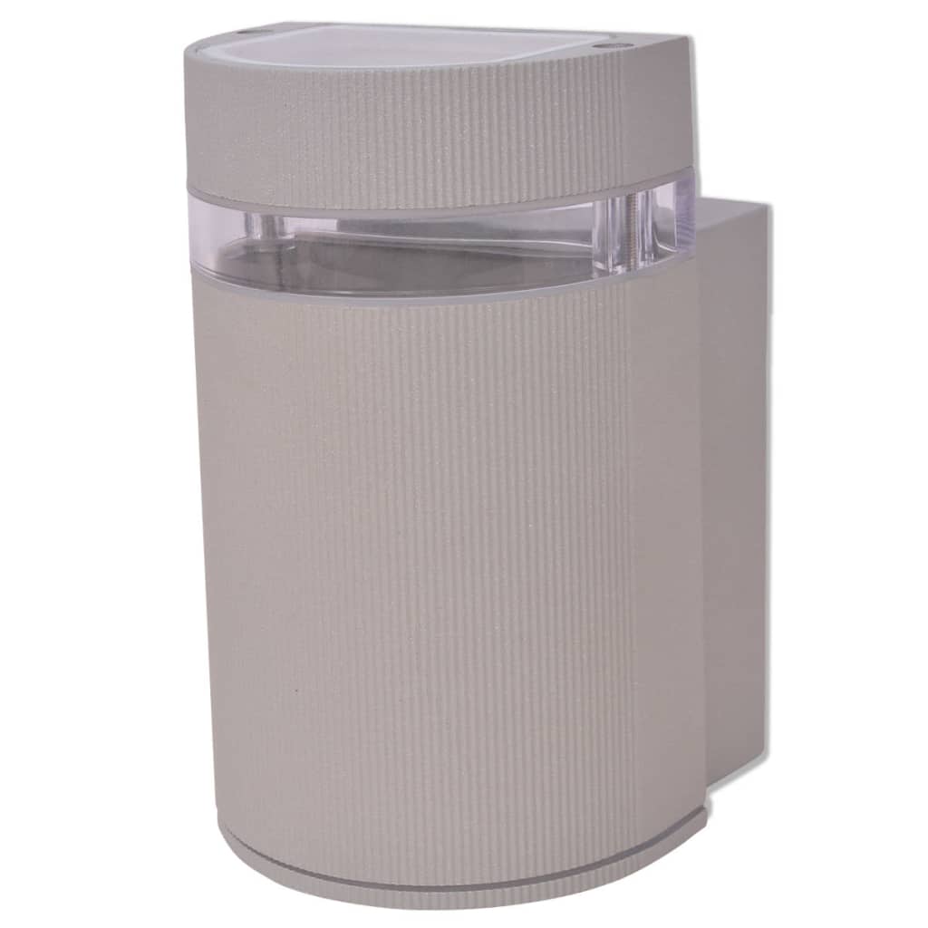 Outdoor Semi-Cylindrical Wall Sconce Grey Aluminium