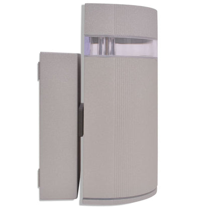 Outdoor Semi-Cylindrical Wall Sconce Grey Aluminium