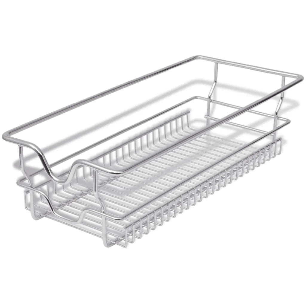 Pull-Out Wire Baskets 2 pcs Silver 300 mm