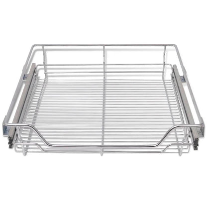 Pull-Out Wire Baskets 2 pcs Silver 600 mm