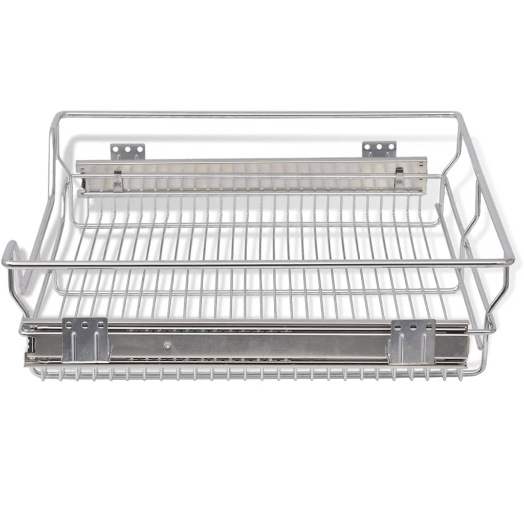 Pull-Out Wire Baskets 2 pcs Silver 600 mm