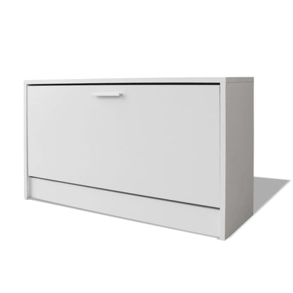 Shoe Storage Bench White 80x24x45 cm