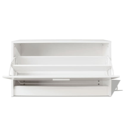 Shoe Storage Bench White 80x24x45 cm