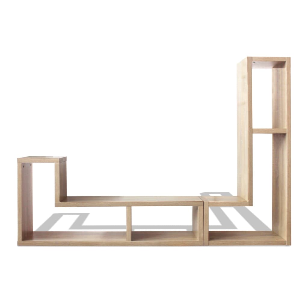 TV Cabinet Double L-Shaped Oak