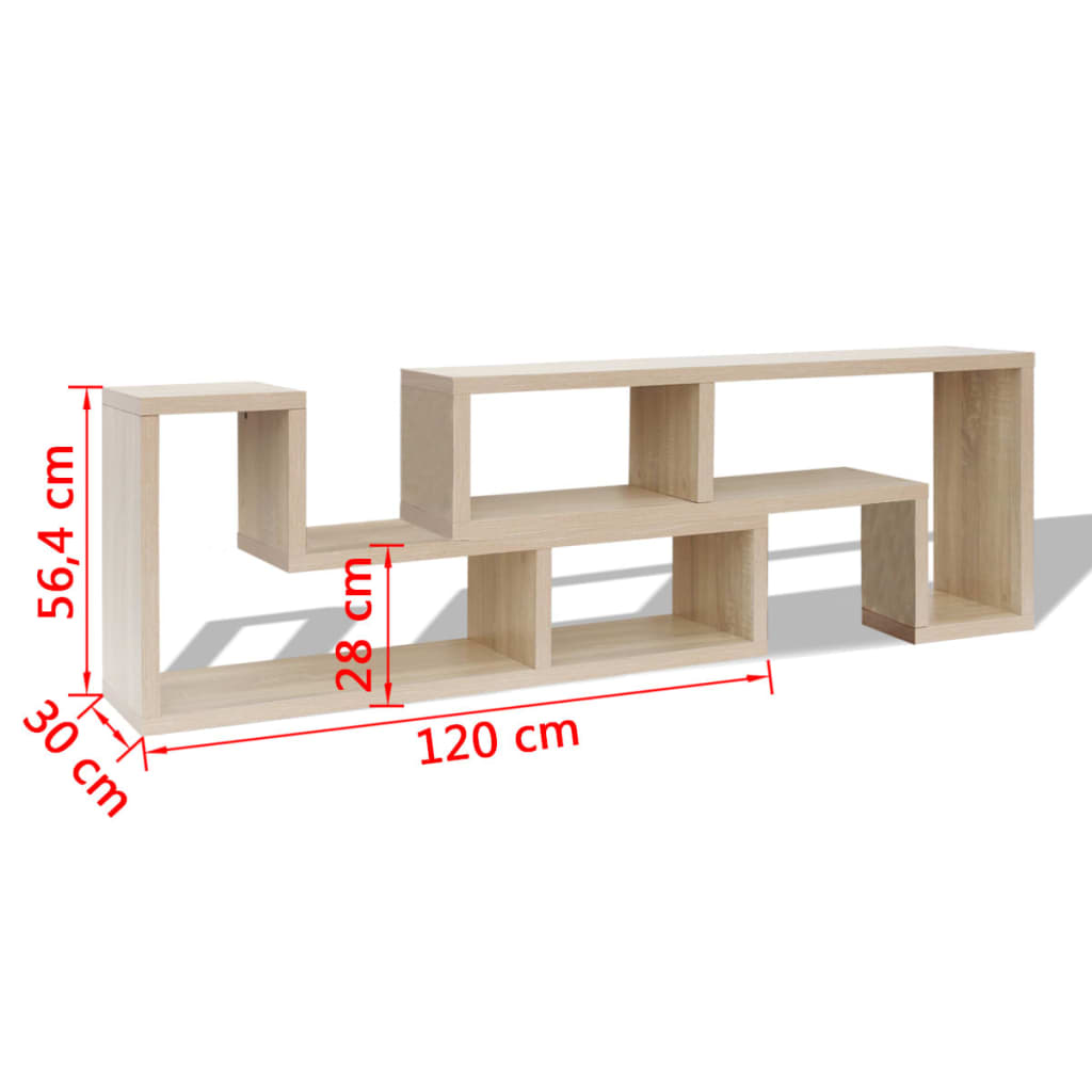 TV Cabinet Double L-Shaped Oak