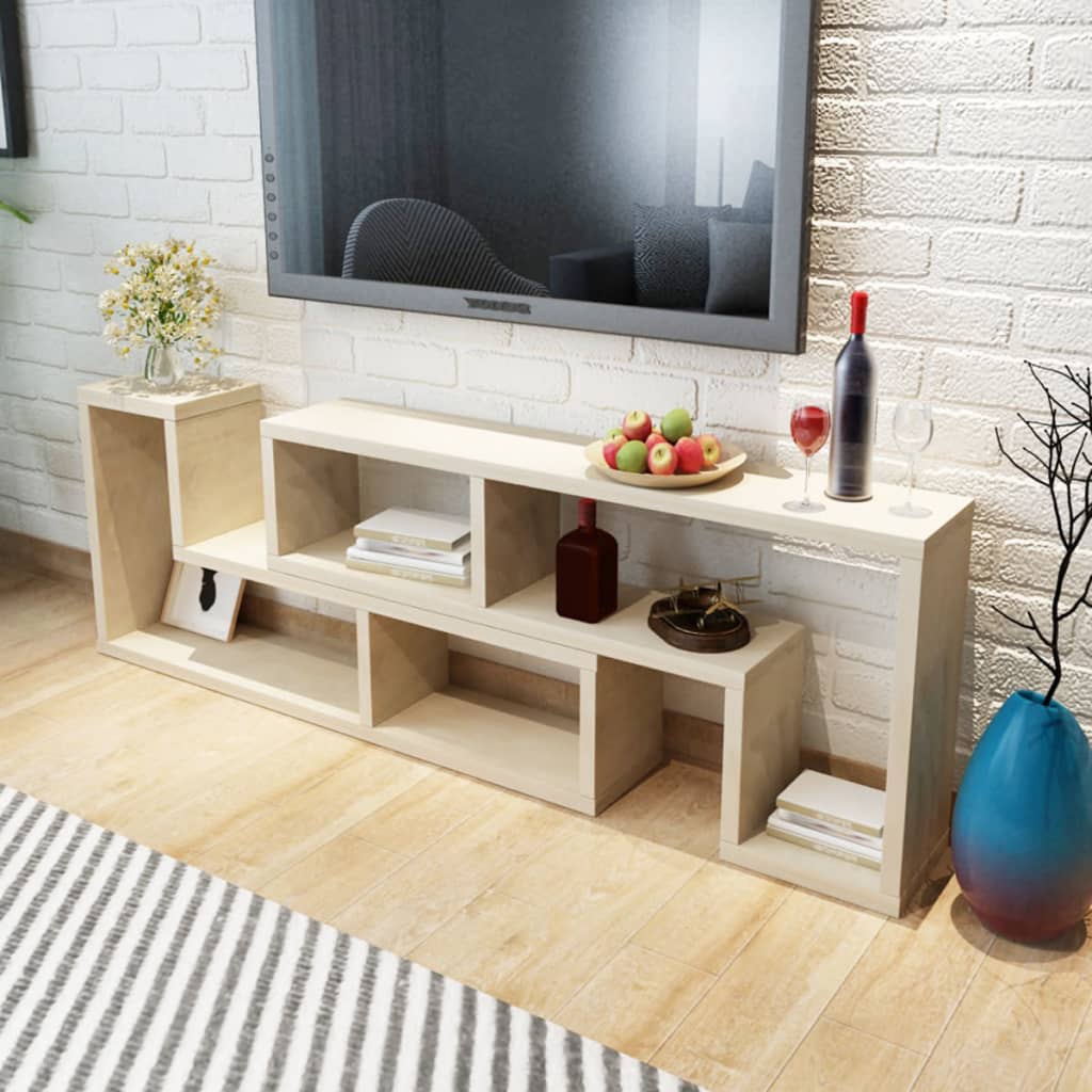 TV Cabinet Double L-Shaped Oak